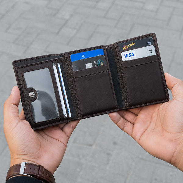 Premium Genuine Leather Trifold Wallet